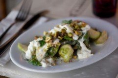 Warm Brussels Sprouts and Stracciatella Salad